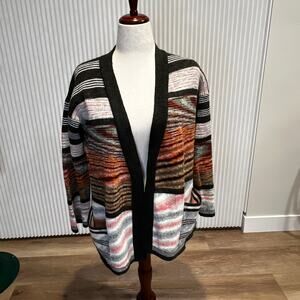 CHROMA Women's Open Front Knit Cardigan In Multi